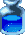 Potion with blue liquid